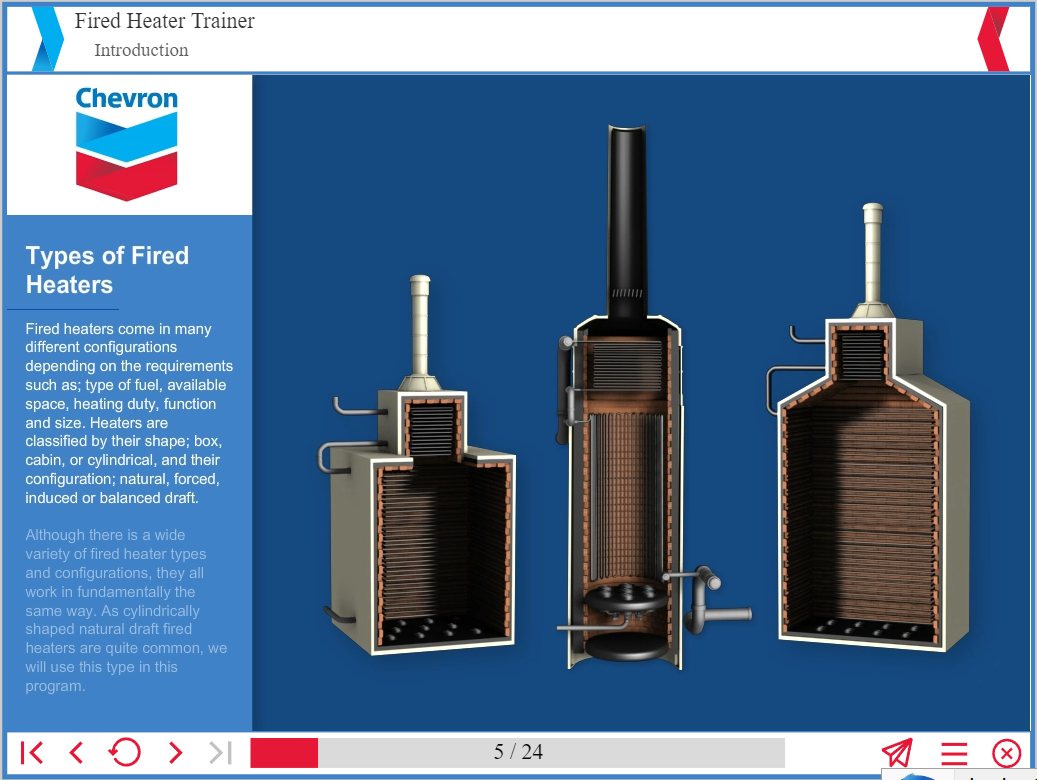 Chevron Fired Heater Trainer Content